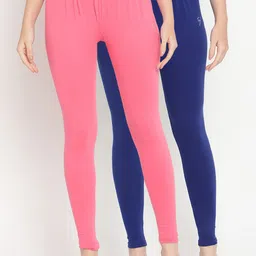 TAG 7 Women Pack Of 2 Solid Ankle-Length Leggings-picture-39