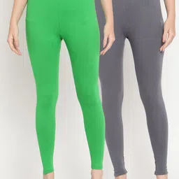 TAG 7 Women Pack Of 2 Solid Ankle-Length Leggings-picture-41