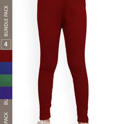 IndiWeaves Girls Pack Of 4 Ankle Length Warm Leggings-picture-30