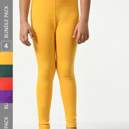 BAESD Girls Pack of 4 Churidar-Length Leggings-picture-15