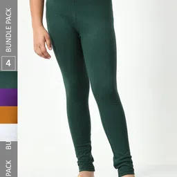 BAESD Girls Pack of 4 Cotton Ankle-Length Leggings-picture-40