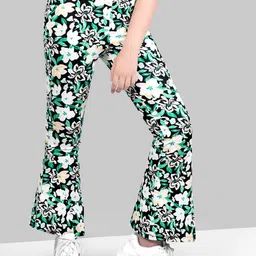 Naughty Ninos Girls Skinny Fit Printed Flared Jegging-picture-53