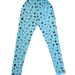 IndiWeaves Girls Pack of 5 Printed Ankle-Length Pure Cotton Leggings image 4