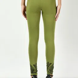 BAESD Pack Of 6 Bottom Printed Slim-Fit Cotton Lycra Churidar Length Leggings image 3