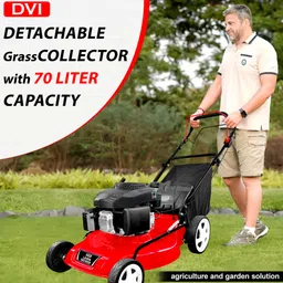 dvi 18 Inch Self Propelled Petrol Lawn Mower with 70L Grass Catcher Box for Garden | 7 Cutting Position | High Power 4HP Engine with 3600 RPM | 6 Months Warranty. Fuel Self Propelled Lawn Mower image 4