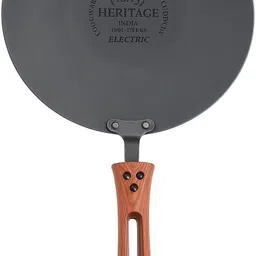 terry gold Roti Tava | 45cm Length | 1.1kg | Bakalite Handle | Round Cookware for Chapati Tawa 25 cm diameter image 2