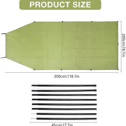 sthira Car Side Awning Sun Shelter UPF 50 Plus Tailgate Awning for Camping Travel Road Tent - For 6 Persons image 2