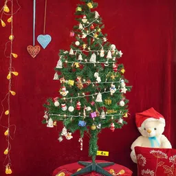 prisma collection New_Tree Home Office Decoration with 104 Ornaments Tree Decoration Hanging Ornaments Pack of 105 image 2