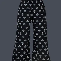 4k fashion Pack of 2 Women Relaxed Black, Grey Viscose Rayon Trousers image 5
