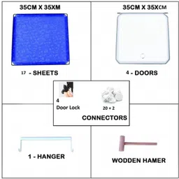 flipkart perfect homes studio 4 DOOR BLACK (T) PP Collapsible Wardrobe image 3