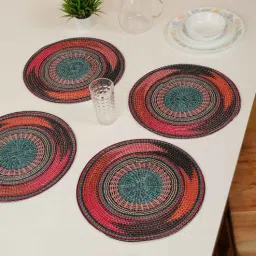 hosta homes Set of 4 Pure Cotton Geometric Print Digitally Printed Table Runners-picture-28