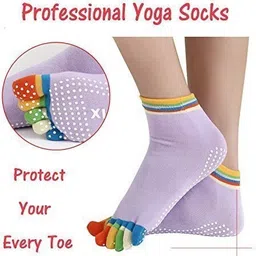 top select Anti-Slip Toe Yoga Ankle Socks (1 pc) image 3