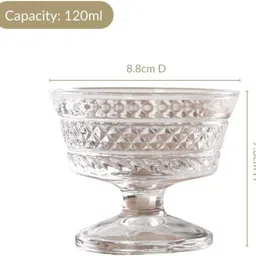 gnztraders Glass Dessert Bowl Disposable image 3
