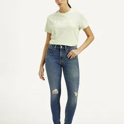 levi's Women Skinny High Rise Blue Jeans image 2