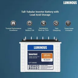 luminous OPTIMUS 1250 Pure Sine Wave Inverter_ILTT24060_Trolley TX100L Tubular Inverter Battery image 3