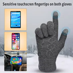 loom legacy Self Design Winter Men Gloves image 3