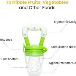millionminds Silicone Combo 2 PCS Baby Infant Fruit/Food Feeder, Pacifier, Nibbler, Nipple Feeder image 4