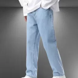 nalaka Men Loose Fit Mid Rise Light Blue Jeans-picture-21