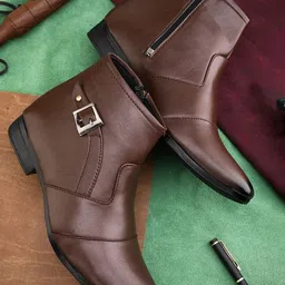 ranway Decent Look Zipped Boots For Men,Casual Shoes For Men,Chain Boots For Men Boots For Men-picture-14