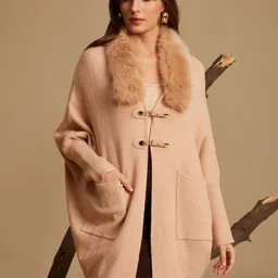 kazo Acrylic Solid Coat For Women image 5