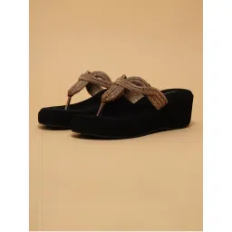 Eridani Naysa Rose Gold Rhinestone Wedges-image-86