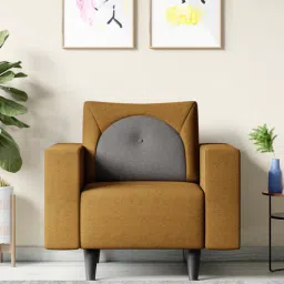 godrej interio Cresco Fabric 1 Seater Sofa In Camel Brown Colour-picture-14