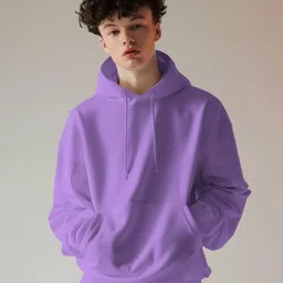 zylute Men Solid Hooded Neck Purple Sweater-picture-21