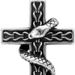 rgulus cross locket | men locket | lockets for men | pendant for men Rhodium Alloy Locket Set image 5