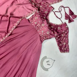 zaliyah Art Silk Stitched Anarkali Gown image 5