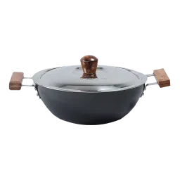 WONDERCHEF Ebony Wok with Lid (Hard Anodized Coating, 63152544, Black/Brown)-picture-17