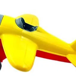 goyal's ingo Airplane Non Electric, No Metal Axle, No Nut Used Safe Toy for Kids-Yellow image 3