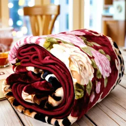 swikon star Floral Single Mink Blanket for Heavy Winter image 2