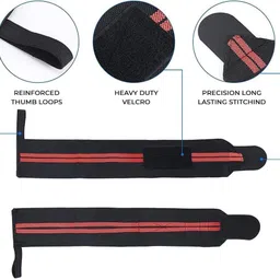 kartasya Wrist Band for Gym Workout Wrist Support for Gym Straps for Men Hand Band Strap Wrist Support image 4