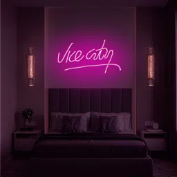 Vice City (W 16 x H 8) Acyrlic & Silicone LED Neon Light (Warm White)-image-40