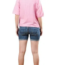 firstcutiepi Women Oversized Fit Self Design Spread Collar Casual Shirt image 3