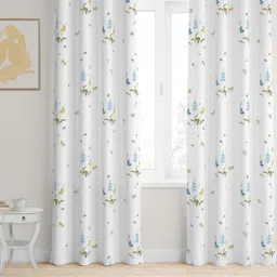 tranquebar curtain co. 213 cm (7 ft) Door Cotton Room Darkening Curtain (Pack Of 2) image 2
