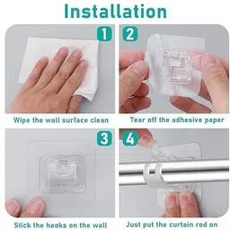 duant Wall Brackets No Screw Towel Rod Hooks for Home Bathroom and Hotel Use Hook 12 image 4