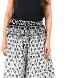 unique choice Women Relaxed Black Cotton Blend Trousers image 5
