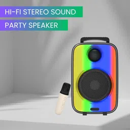 FRONY Raibow (BLUETOOTH TROLLEY SPEAKER) Dynamic Thunder Sound With Karaoke MicR286 35 W Bluetooth Party Speaker-image-68