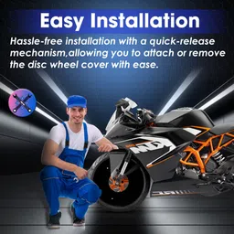 otoroys 17 INCH Acrylic PRO Disc Wheel Cover For KTM DUKE200, RC200, (SET OF 2) Bike Fairing Kit image 4