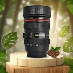 oblivion Camera Lens Shaped Coffee Flask with Lid – Unique & Stylish Design | Plastic Coffee Mug-picture-28