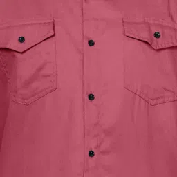 woxen Men Regular Fit Solid Spread Collar Casual Shirt image 4