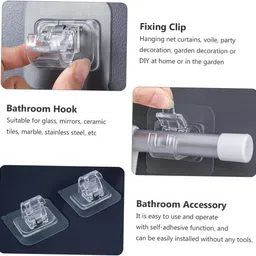 vestura Self Adhesive Sticker Hanger | No-Drill Plastic Wall Hooks Hook 6 image 2