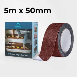 Anti Skid Tape / Size-5 Meters * 50 MM / Safety Non Skid , Non Slip Tapes for Slippery floors, Staircase, Ramps, Indoor, Outdoor | Anti Slip Tape| Premium Quality | Easy Installation | High Traction Abrasive , Fall Resistant | (Manual)-image-12