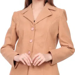 hallinton Tweed Solid Coat For Women-picture-17