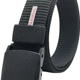 nukaichau Men Casual, Evening, Party Black Nylon Belt-picture-36