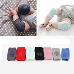 Baby Knee Pads for Crawling, Anti-Slip Padded Stretchable Cotton Multicolor Multicolors Baby Knee Pads-image-13