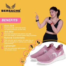 Bersache Sneaker, Loafers ,Casual With Extra Comfort Snearkers Sneakers For Women image 2