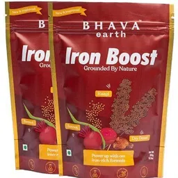 bhava earth Iron Boost | Chocolatey Nutrition Mix | Kids & Adults | No Added Sugar | 600g image 1