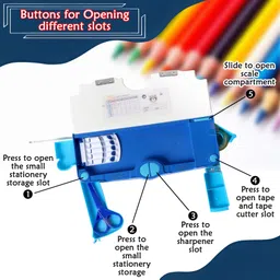 wishkey Unicorn Theme Pencil Box with Multifunctional key, In-Built Sharpener, Scale,etc Unicorn Art Plastic Pencil Box image 4